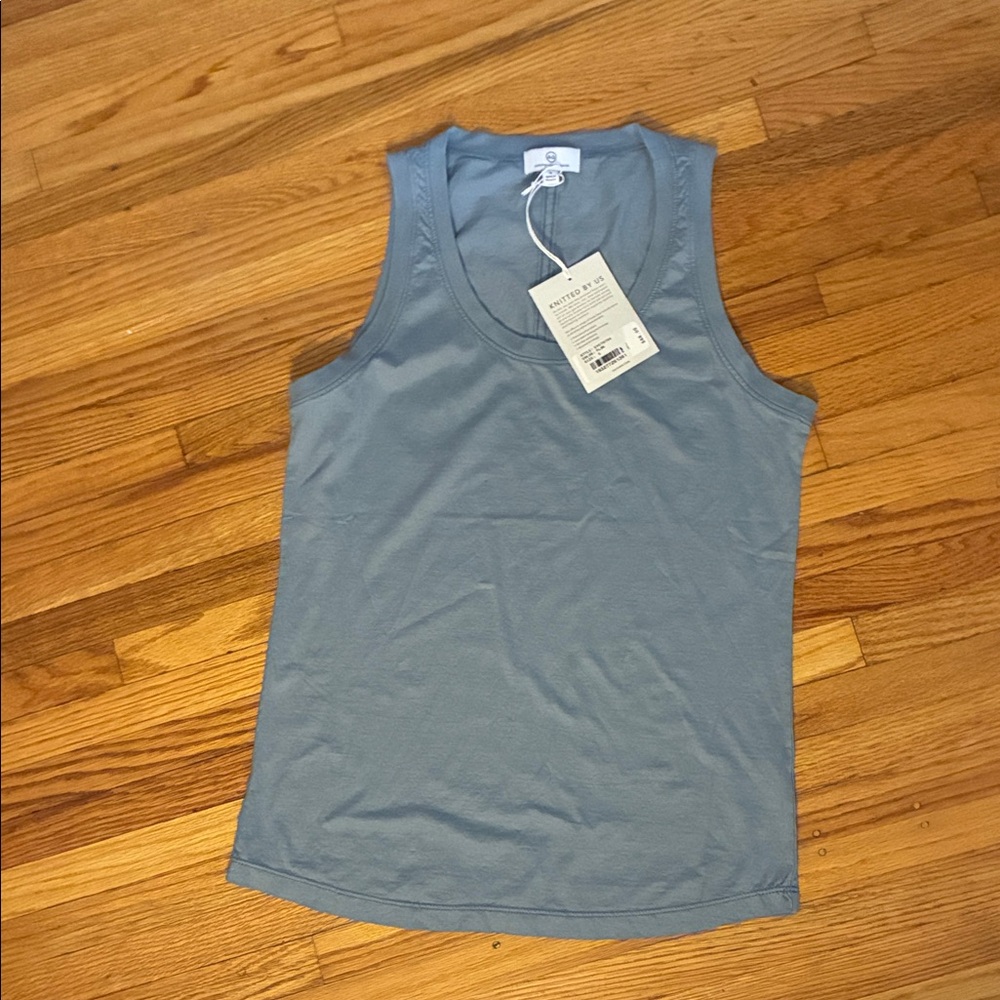 Ag Adriano Goldschmied Slate Blue Tank Top